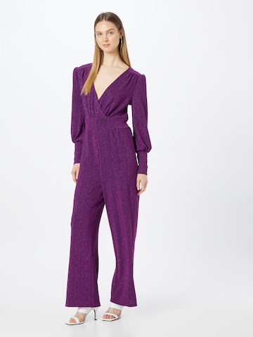 ICHI Jumpsuit 'NELLY' in Lila: voorkant