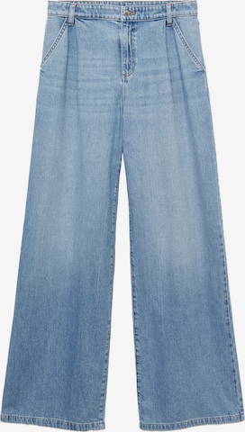 MANGOWide Leg/ Široke nogavice Traperice s naborima 'ONA' - plava boja: prednji dio
