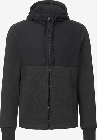 Street One MEN Zip-Up Hoodie in Grey: front