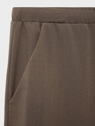 MANGO Wide Leg Bukser 'RIGA' i brun