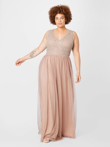 Robe de soirée 'Kreshma' Lace & Beads Plus en rose