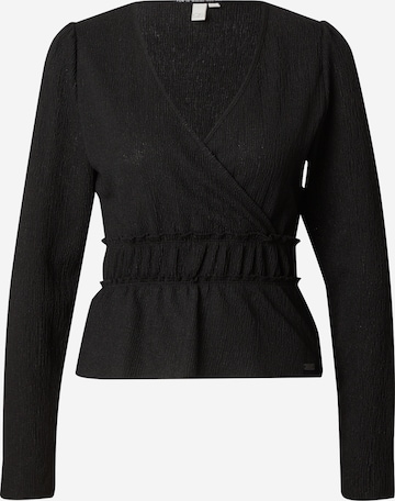 juoda QS Marškinėliai: priekis