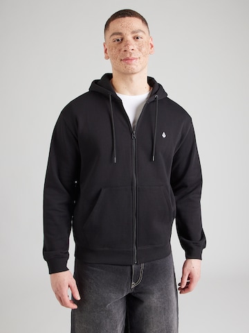 Volcom Ζακέτα φούτερ 'SINGLE STONE' σε μαύρο: μπροστά