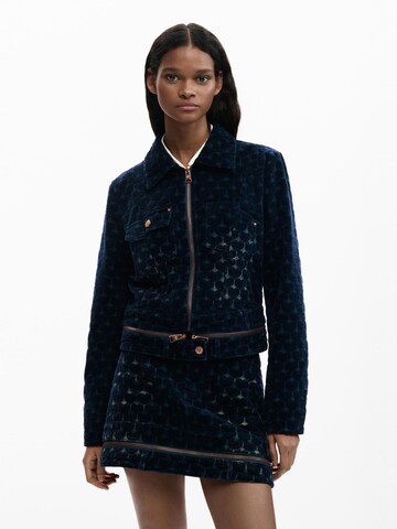 Desigual Prechodná bunda - Modrá: predná strana
