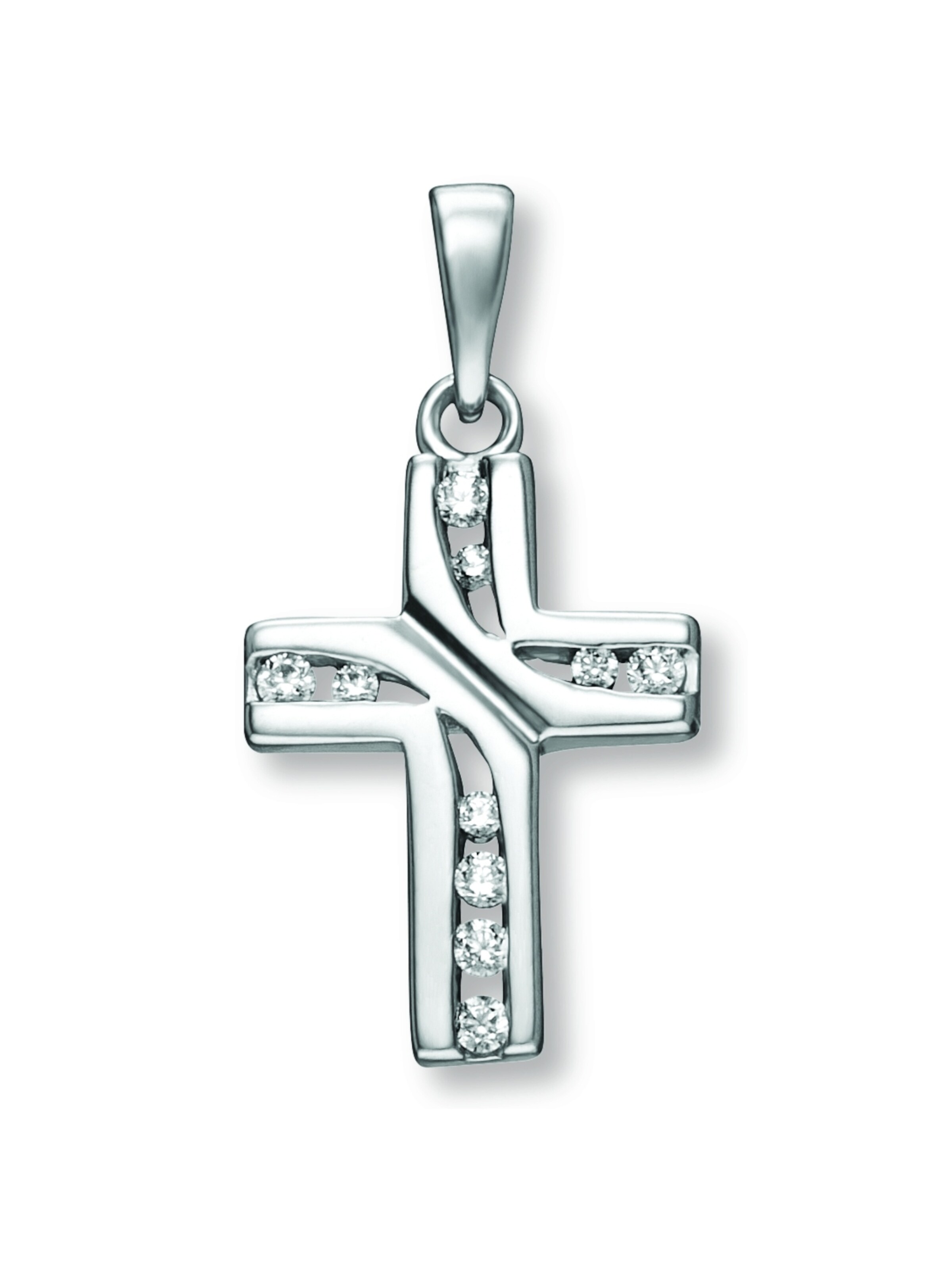 ONE ELEMENT Pendant 'Kreuz' in Silver: front