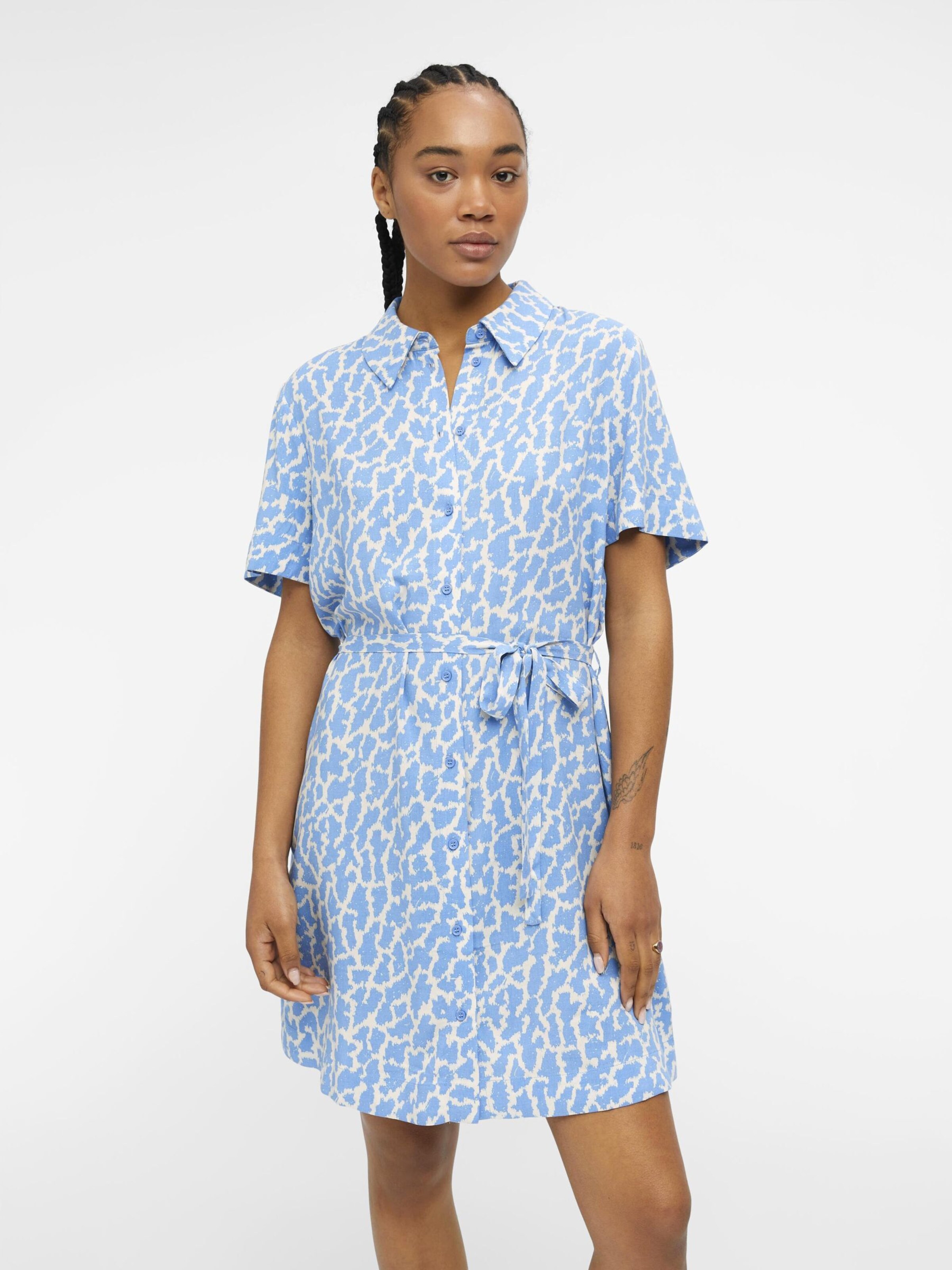 Robe chemise bleu ciel new arrivals