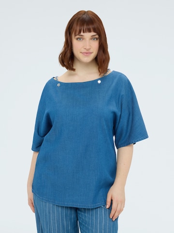 Fiorella Rubino Blouse in Blauw: voorkant