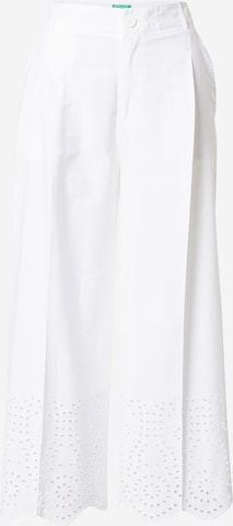 UNITED COLORS OF BENETTON Élére vasalt nadrágok - fehér: elől