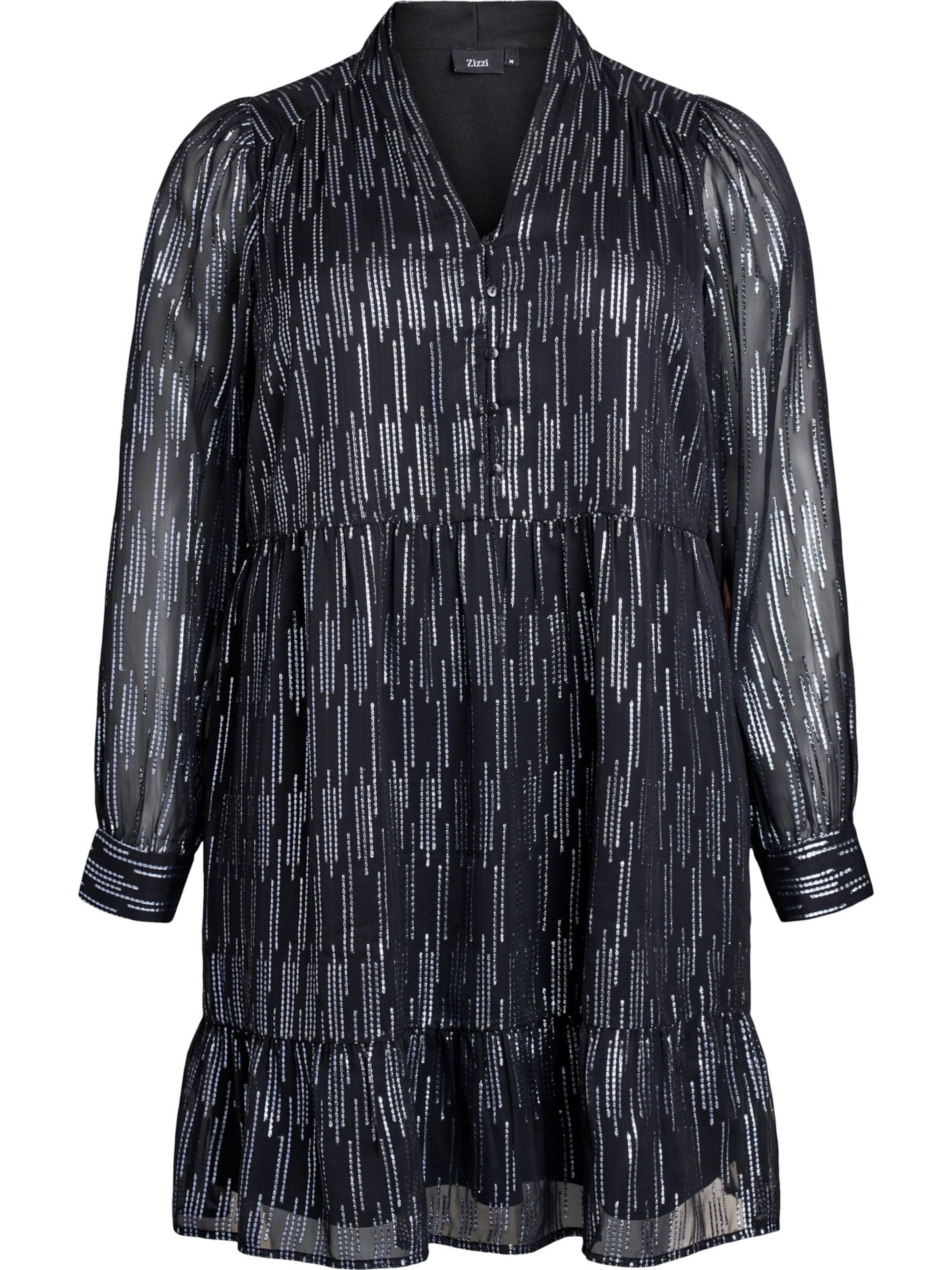 Zizzi Šaty 'Cafania' – černá: přední strana