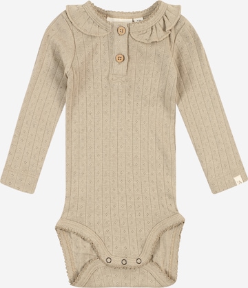 Lil ' Atelier Kids Rompertje/body 'RACHEL' in Beige: voorkant