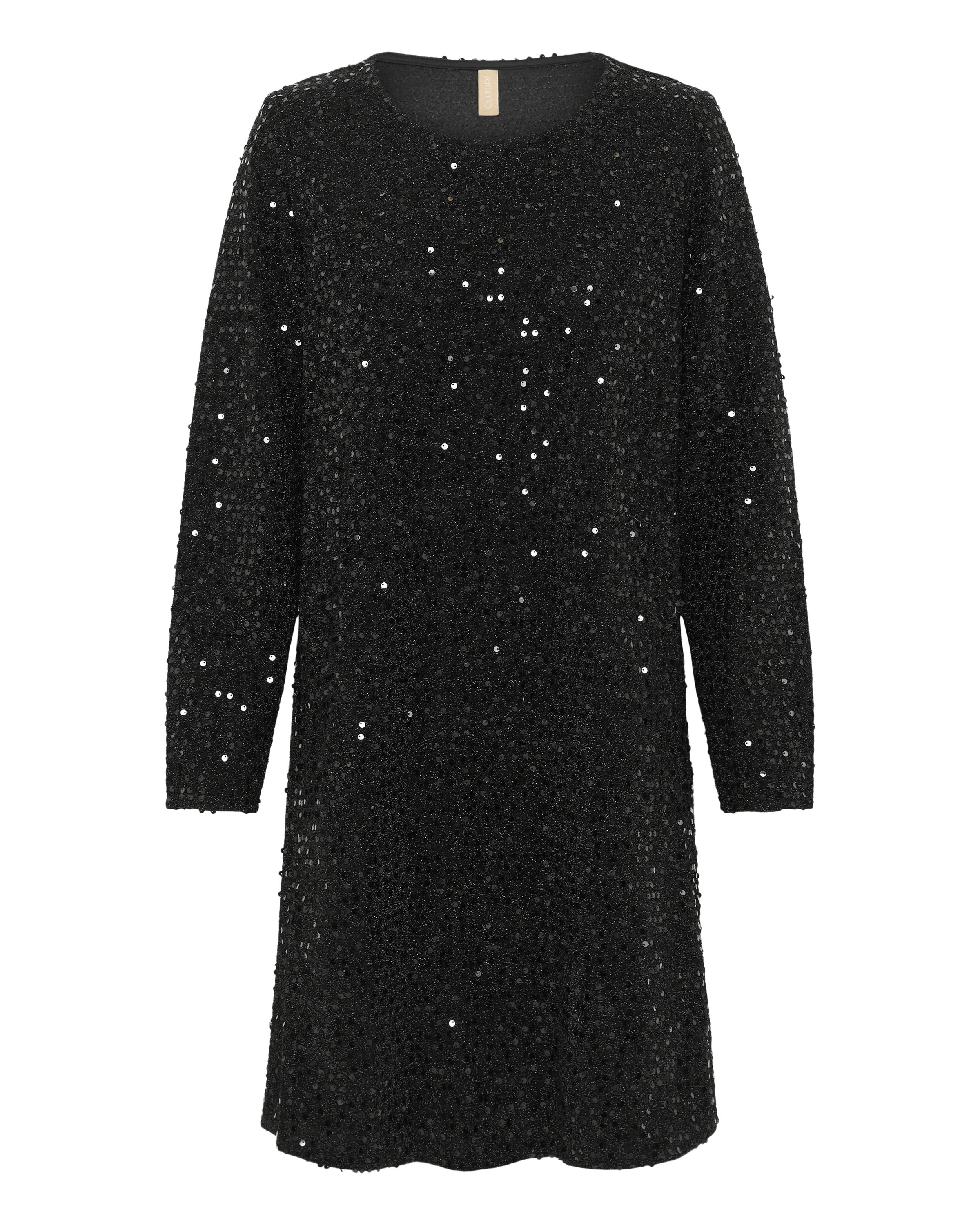 Robe de cocktail CULTURE en noir : devant