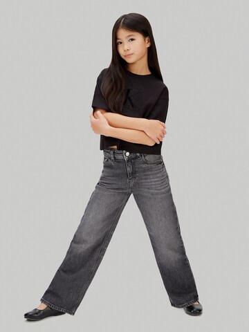 Calvin Klein Jeans Shirt 'Boxy Logo' in Black