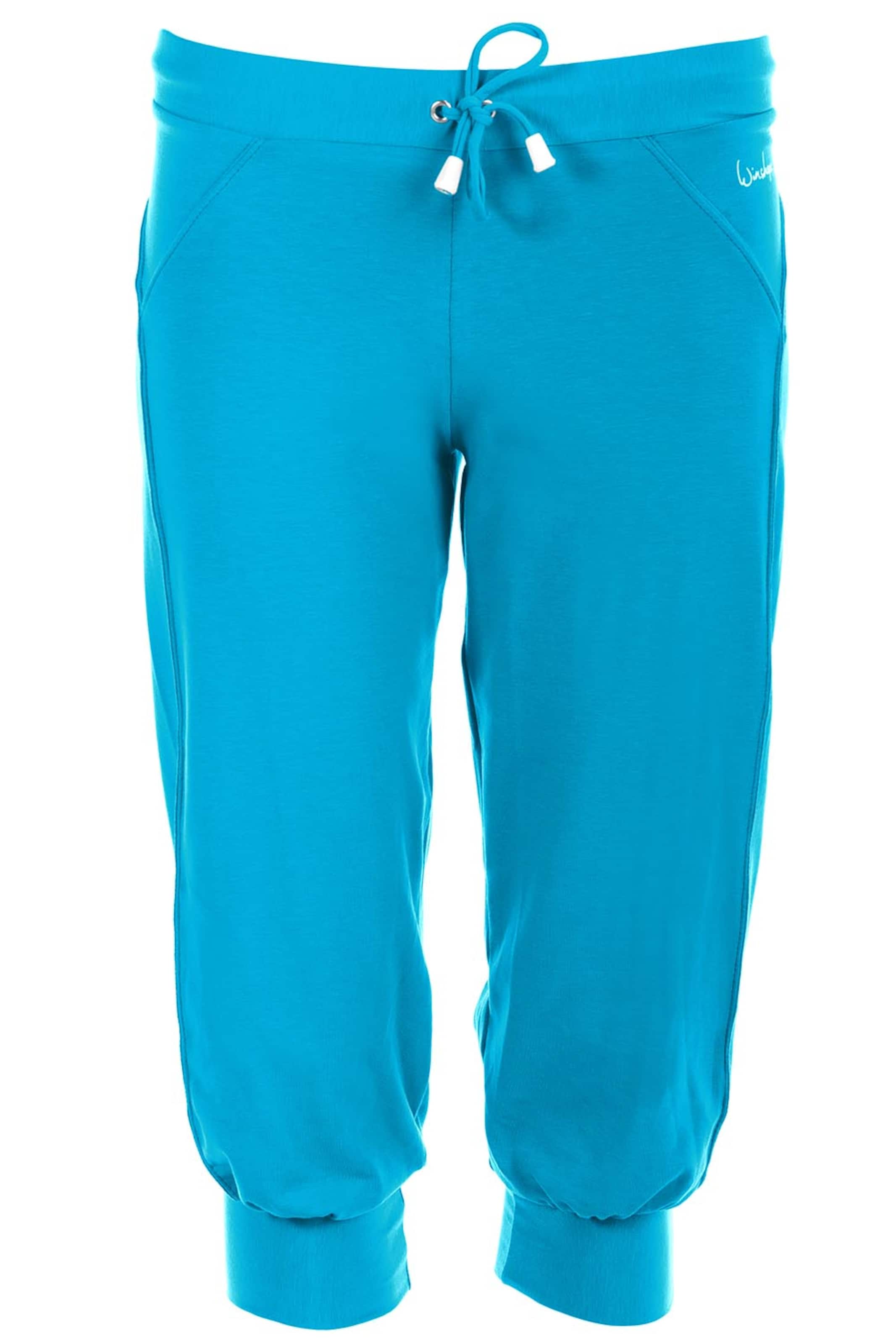 mėlyna Winshape Siaurėjantis Sportinės kelnės 'WBE5': priekis