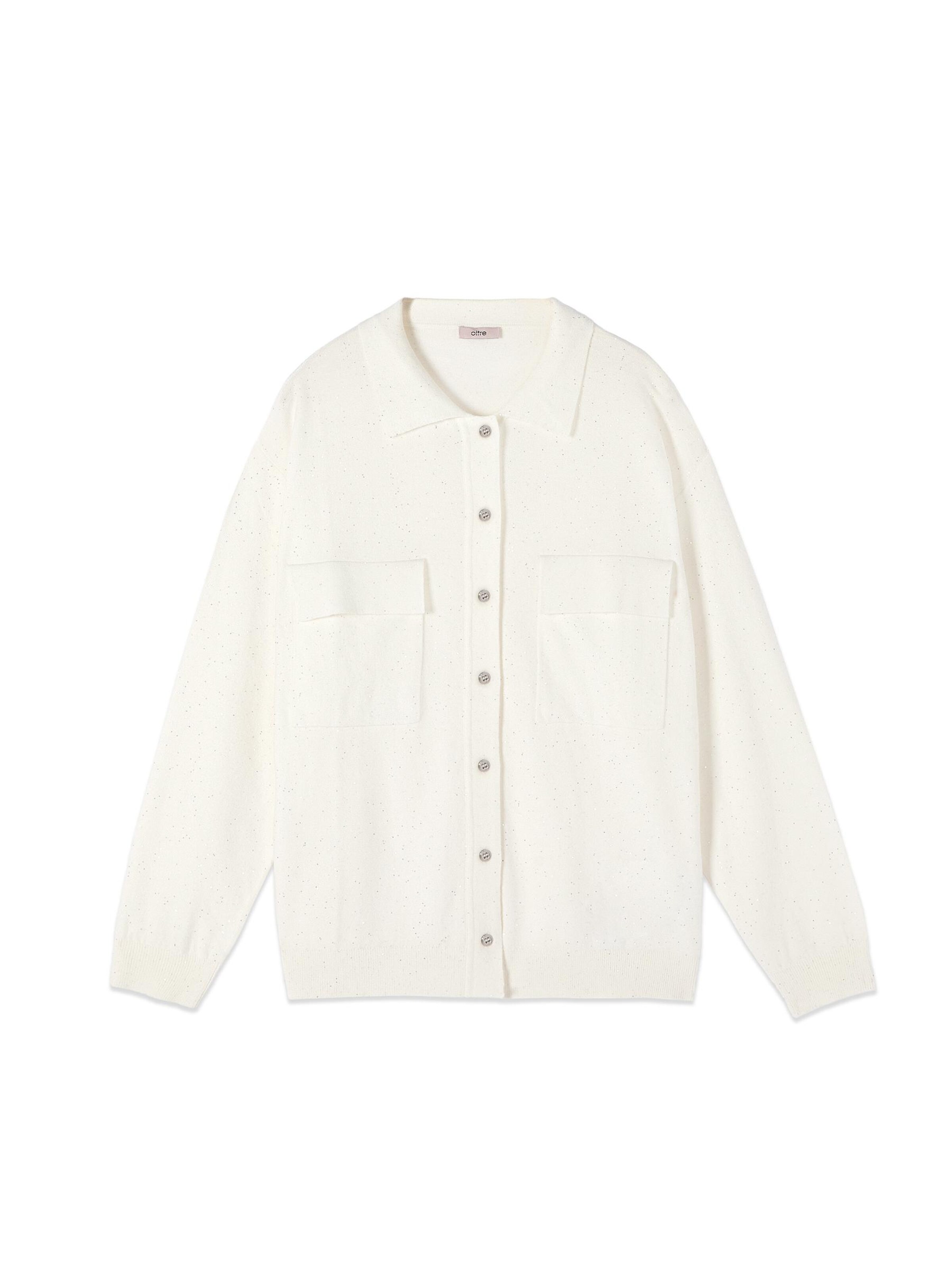 Pullover di oltre in bianco: frontale