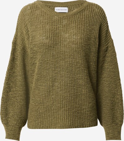 Karo Kauer Pull-over en kaki, Vue avec produit