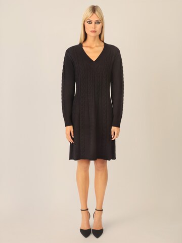 APART Strickkleid in Schwarz