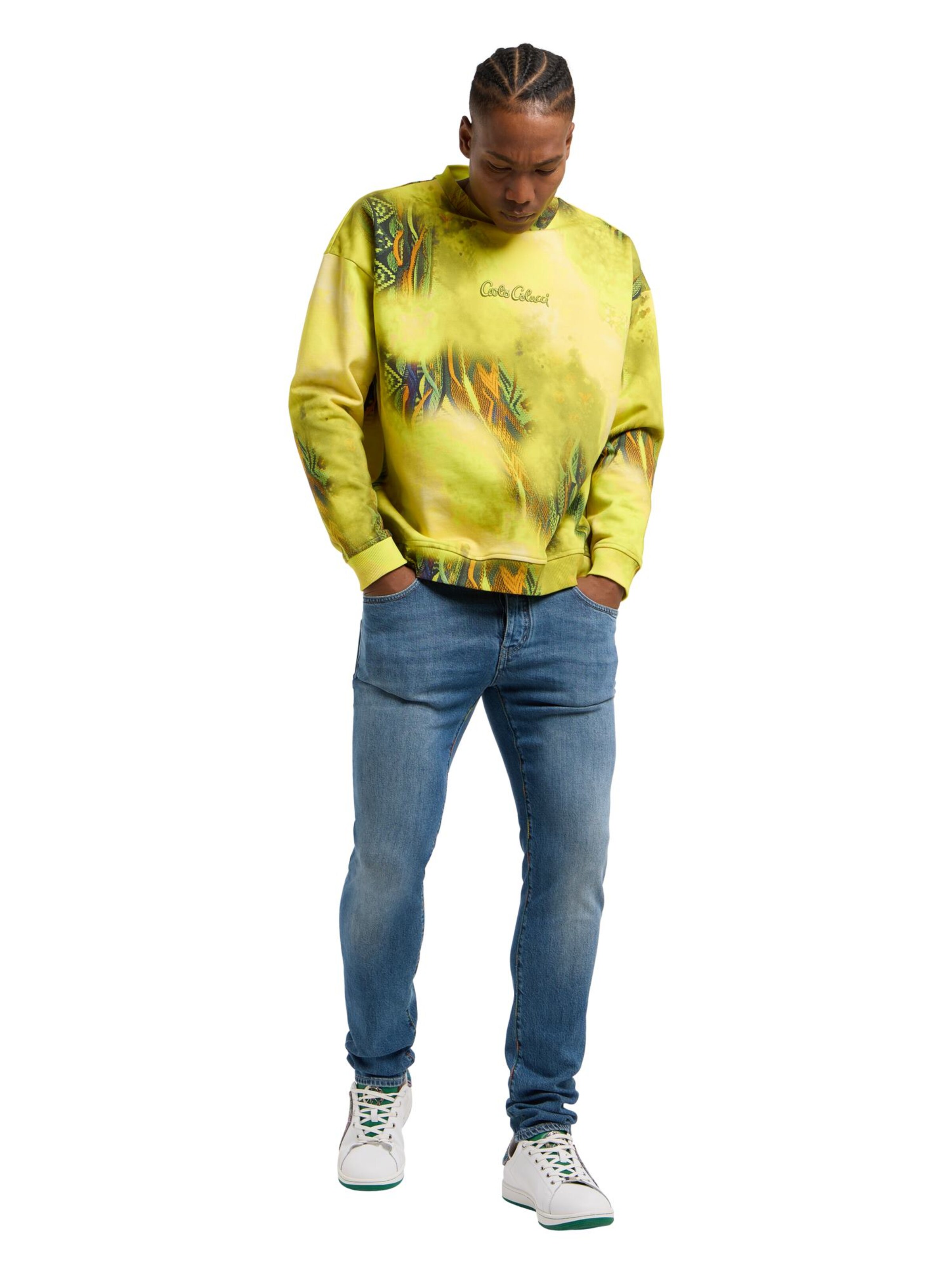 Carlo Colucci Sweatshirt 'Diop' in Geel