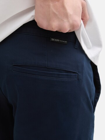 TOM TAILOR DENIM Normální Chino kalhoty – modrá