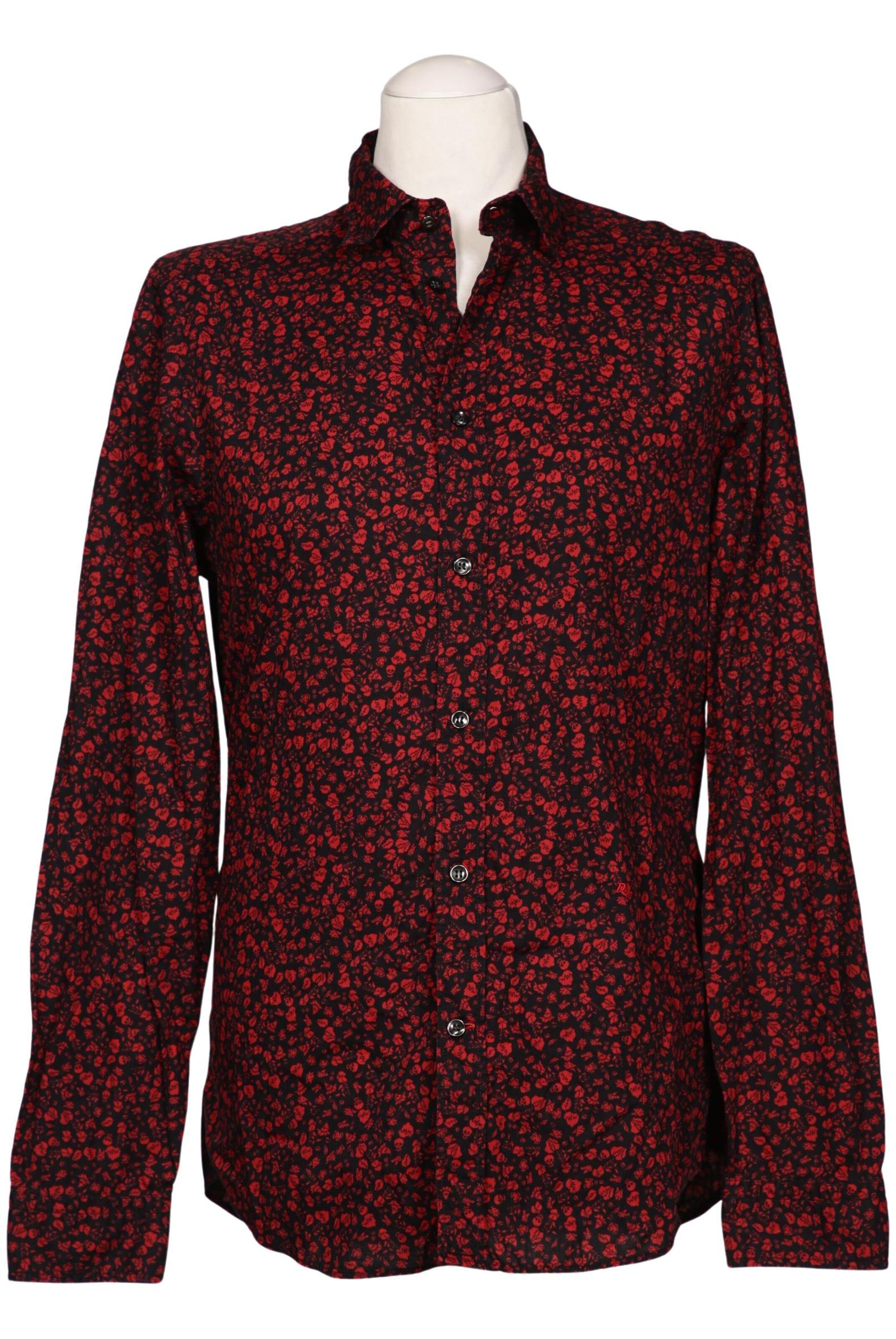 DIESEL Button Up Shirt in L in Red: front