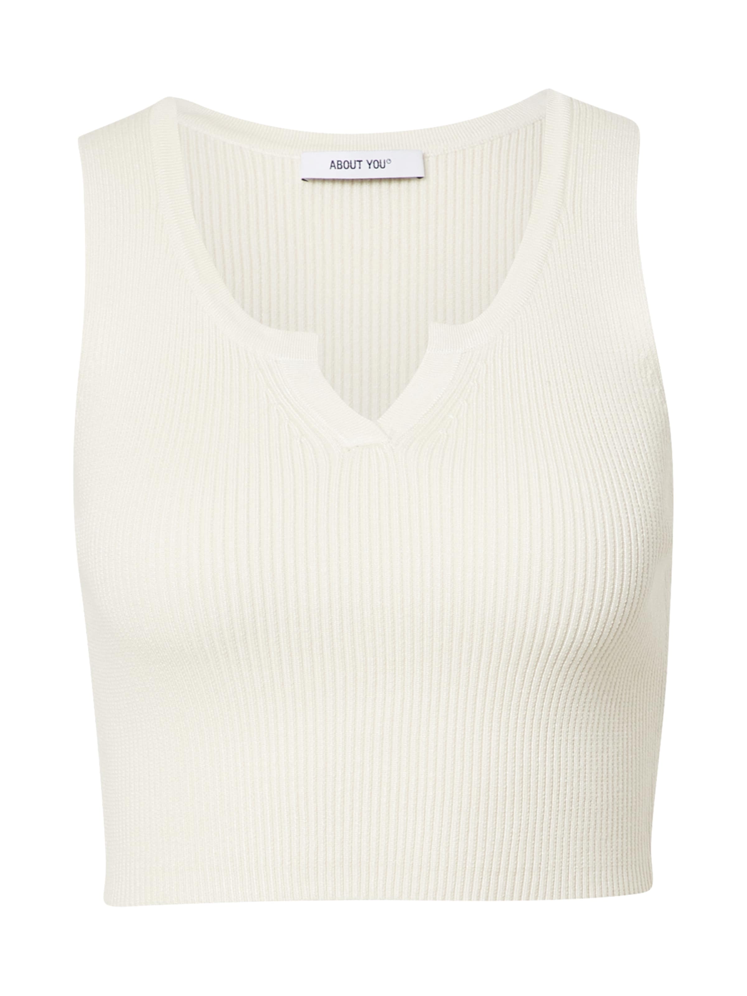 ABOUT YOU - Top de punto 'Line' en blanco: frente