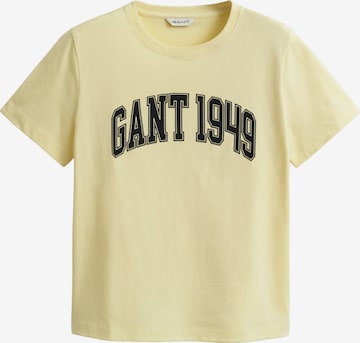 GANT Тениска в жълто: отпред