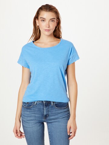 Stitch and Soul T-Shirt in Blau: Vorderseite