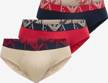 Slip de la Emporio Armani pe bej: față