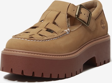 Papuci de casă de la TIMBERLAND pe bej: față