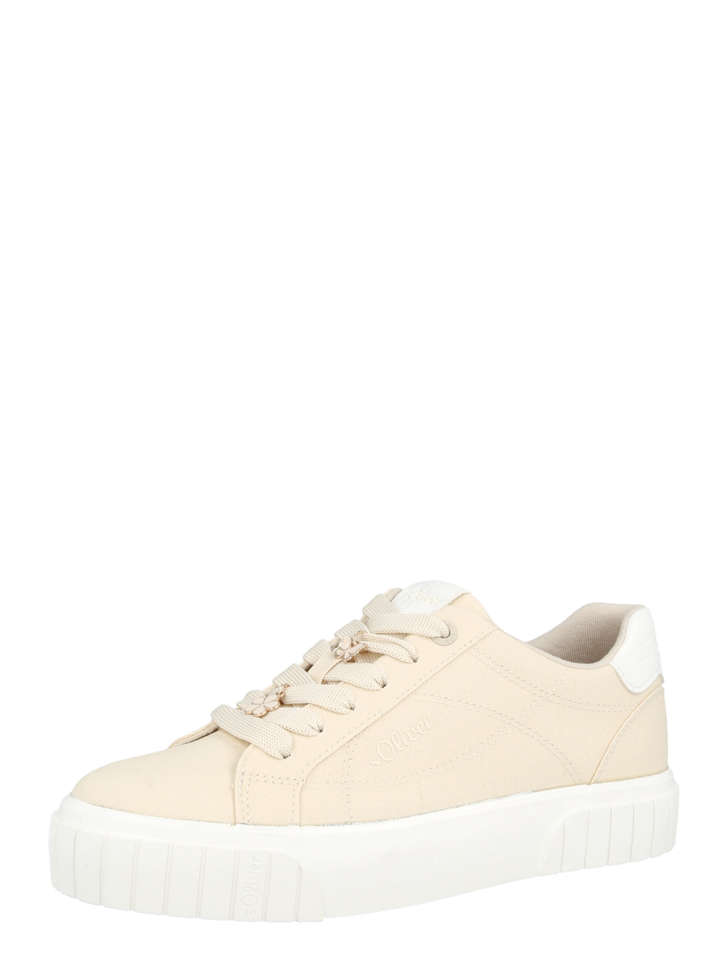 s.Oliver Σνίκερ χαμηλό σε μπεζ: μπροστά