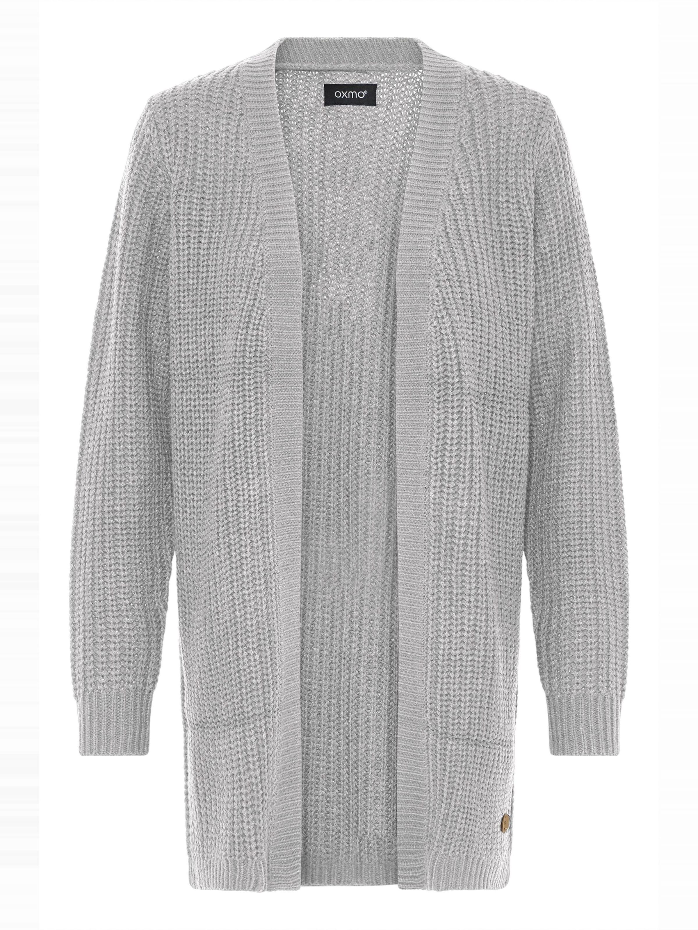Oxmo Strickjacke 'Oxedna' in Grau: Vorderseite