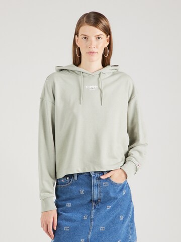 Sweat-shirt Tommy Jeans en vert : devant