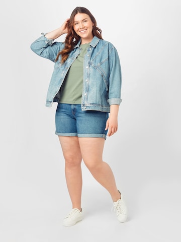 Noisy May Curve Slimfit Shorts 'SMILEY' in Blau