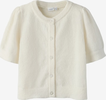 NAME IT Knit Cardigan in White: front