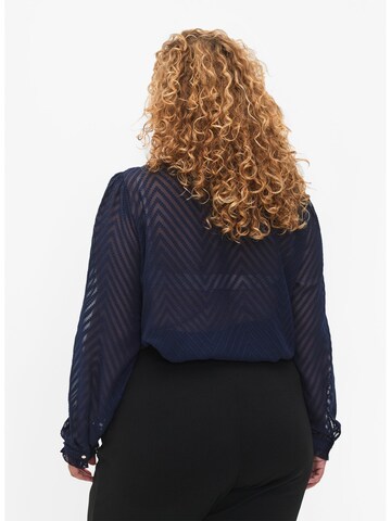 Zizzi Bluse 'Cahut' in Blau