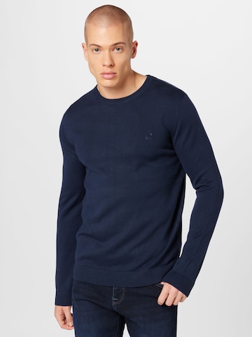 !Solid Sweater 'Denley' in Blue: front