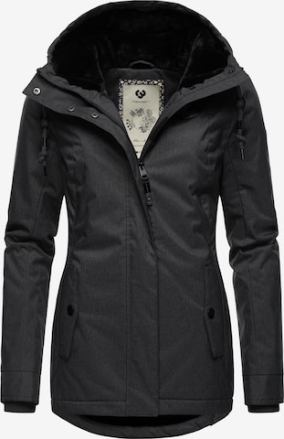 Ragwear Winter jacket 'Monade' in Black: front