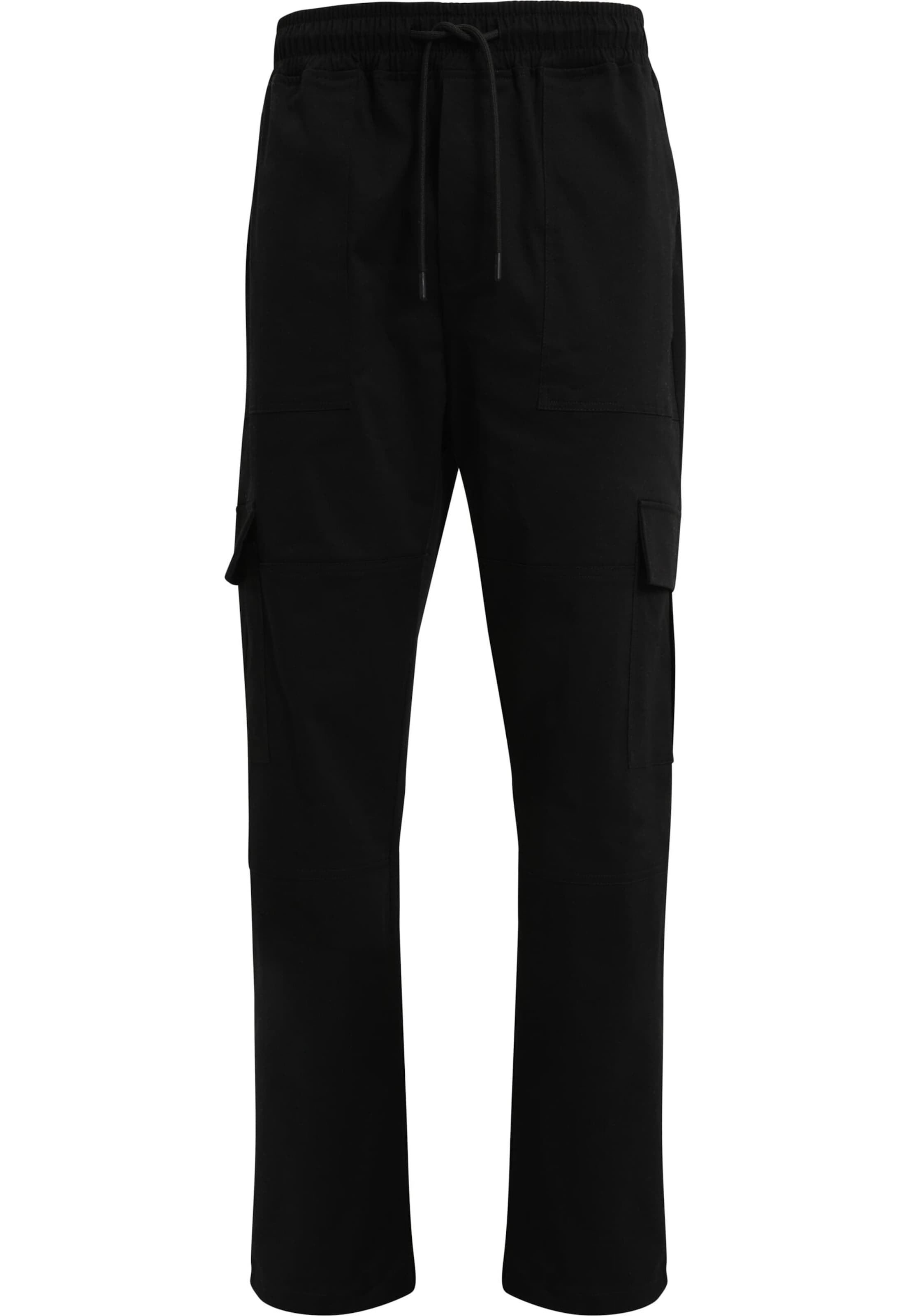 DEF Cargohose in Schwarz: Vorderseite