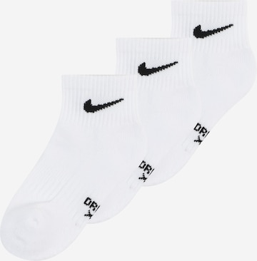 NIKE Athletic Socks in White: front