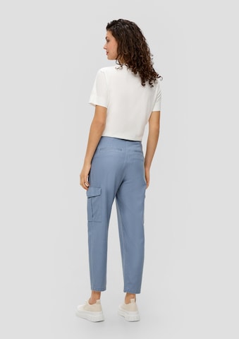 s.Oliver - Tapered Pantalón cargo en azul: atrás