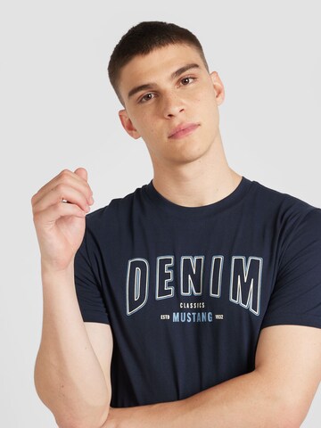Tricou 'Austin' de la MUSTANG pe albastru