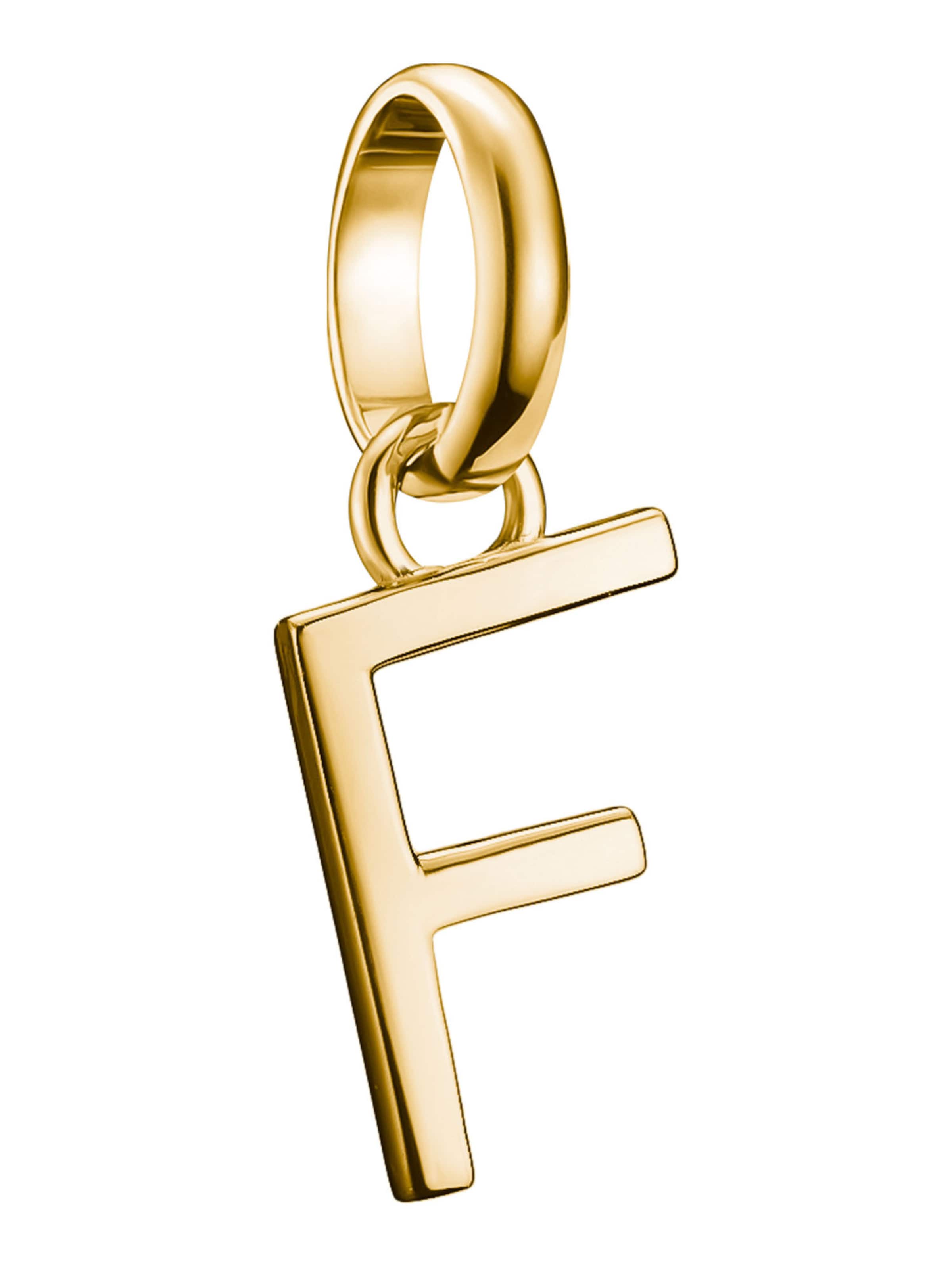 Thomas Sabo Anhänger 'Buchstabe F' in Gold: Vorderseite
