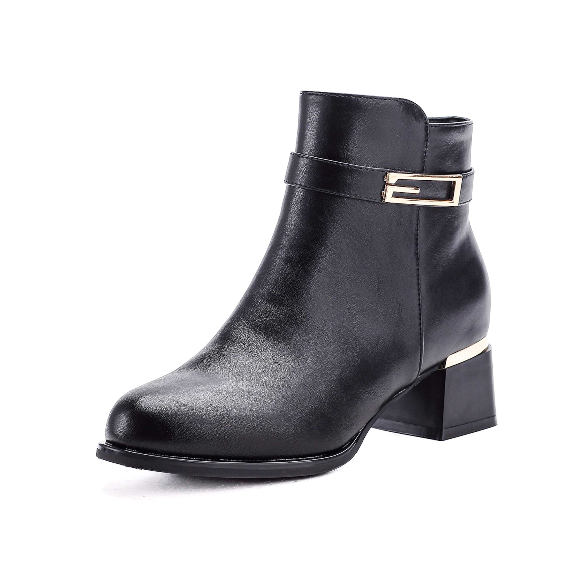 Ankle boots di Elara in nero: frontale