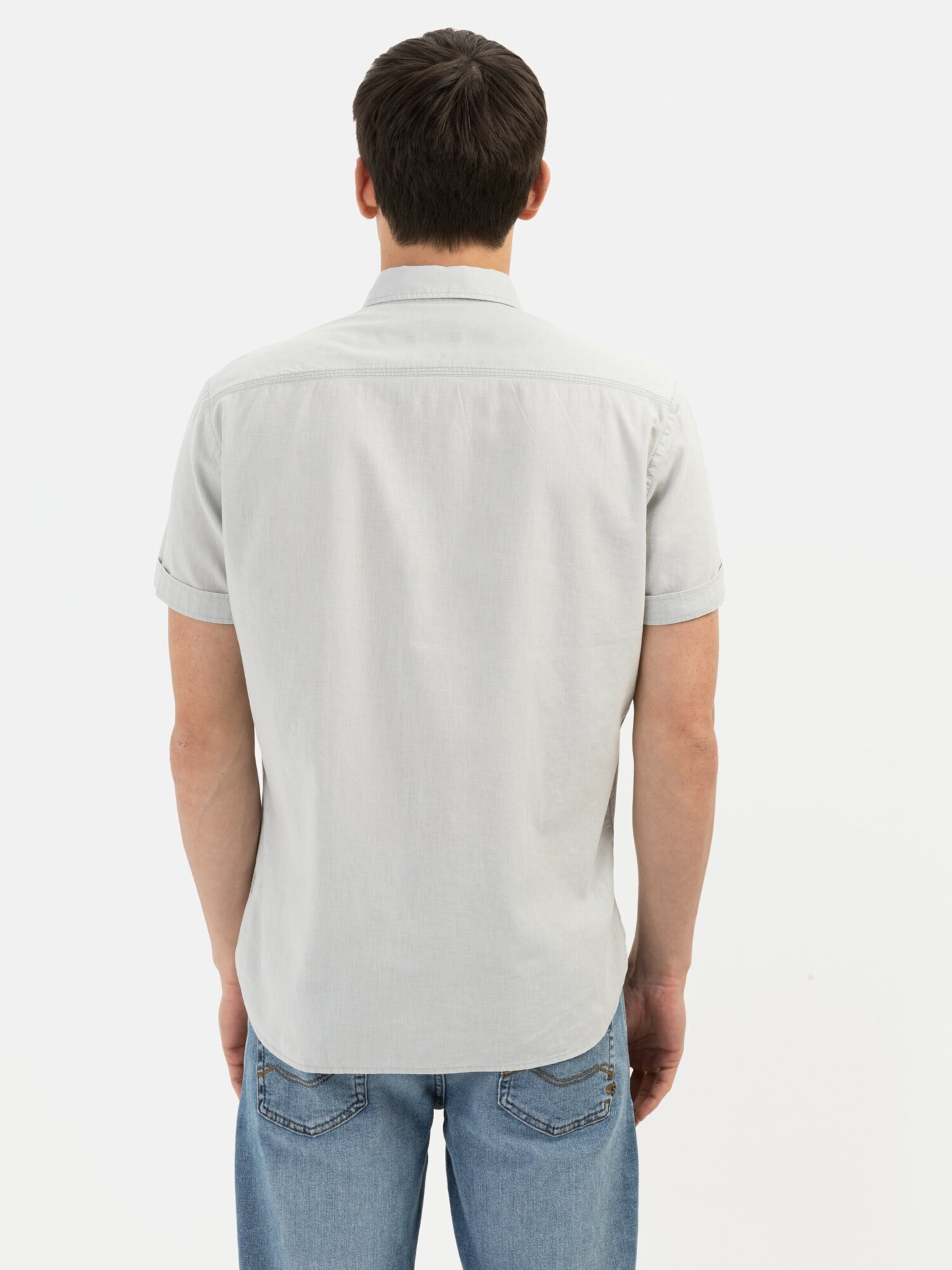 Männer Große Größen CAMEL ACTIVE Kurzarm Hemd in Regular Fit in Hellgrau - VP39015 Männer Große Größen CAMEL ACTIVE Kurzarm Hemd in Regular Fit in Hellgrau - VP39015