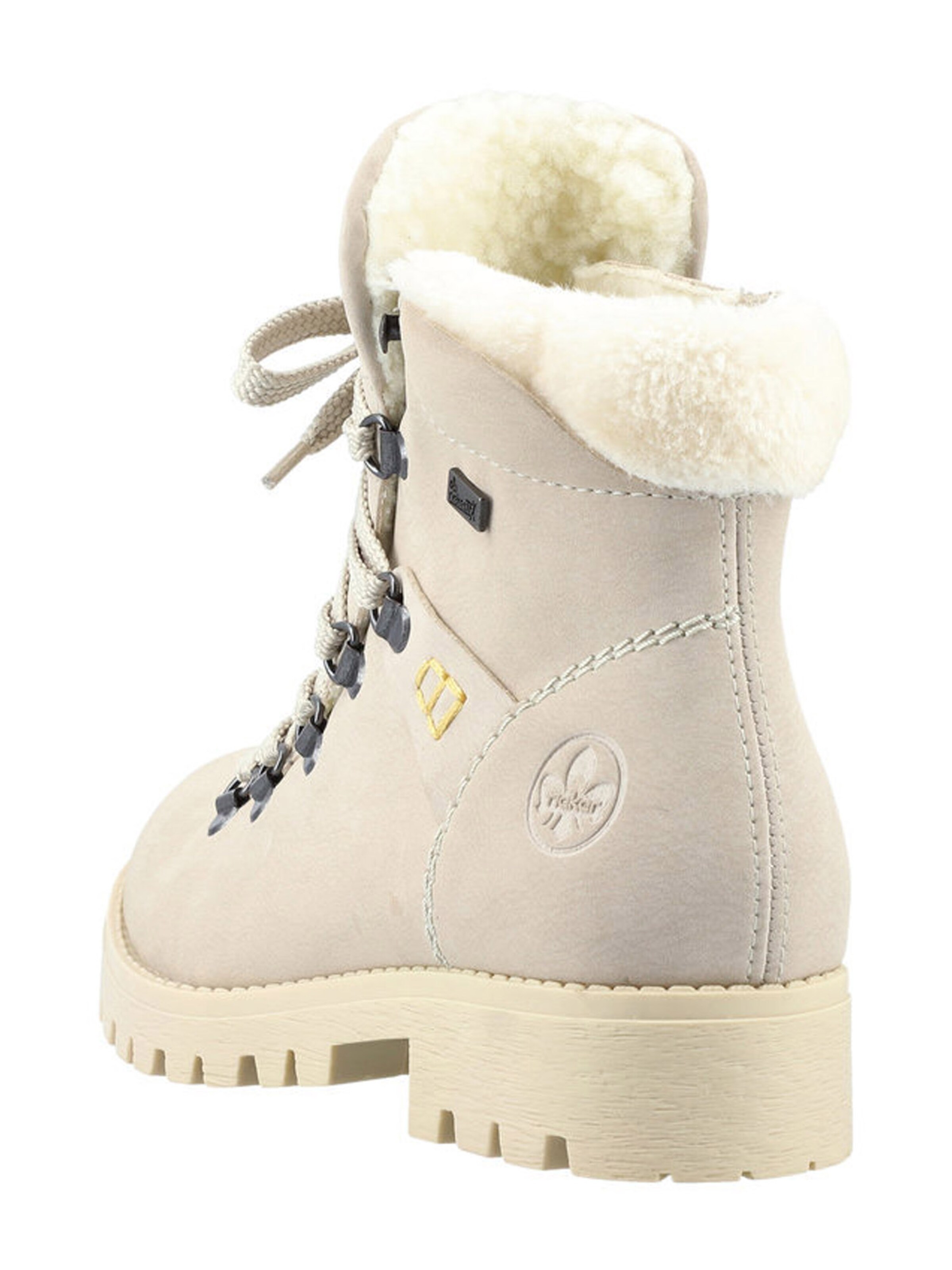 Rieker Šněrovací kozačky – béžová