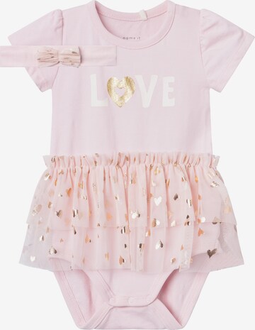 Tutina / body per bambino 'HAMINA' di NAME IT in rosa: frontale