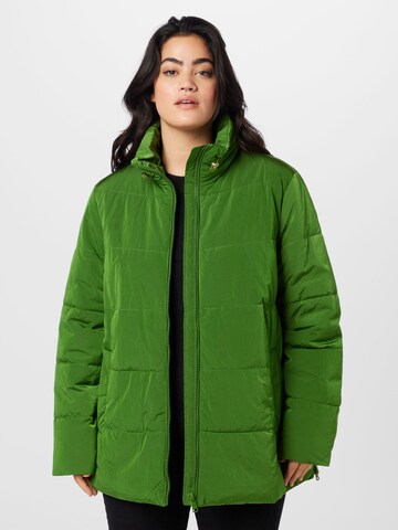SAMOON Zimní bunda – zelená: přední strana