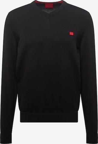 HUGO Red Sweater 'San Valerio' in Black: front