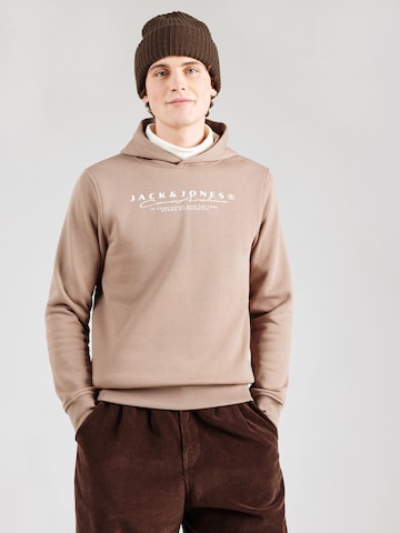 JACK & JONESSweater majica 'JCOPOINT' - bež boja: prednji dio