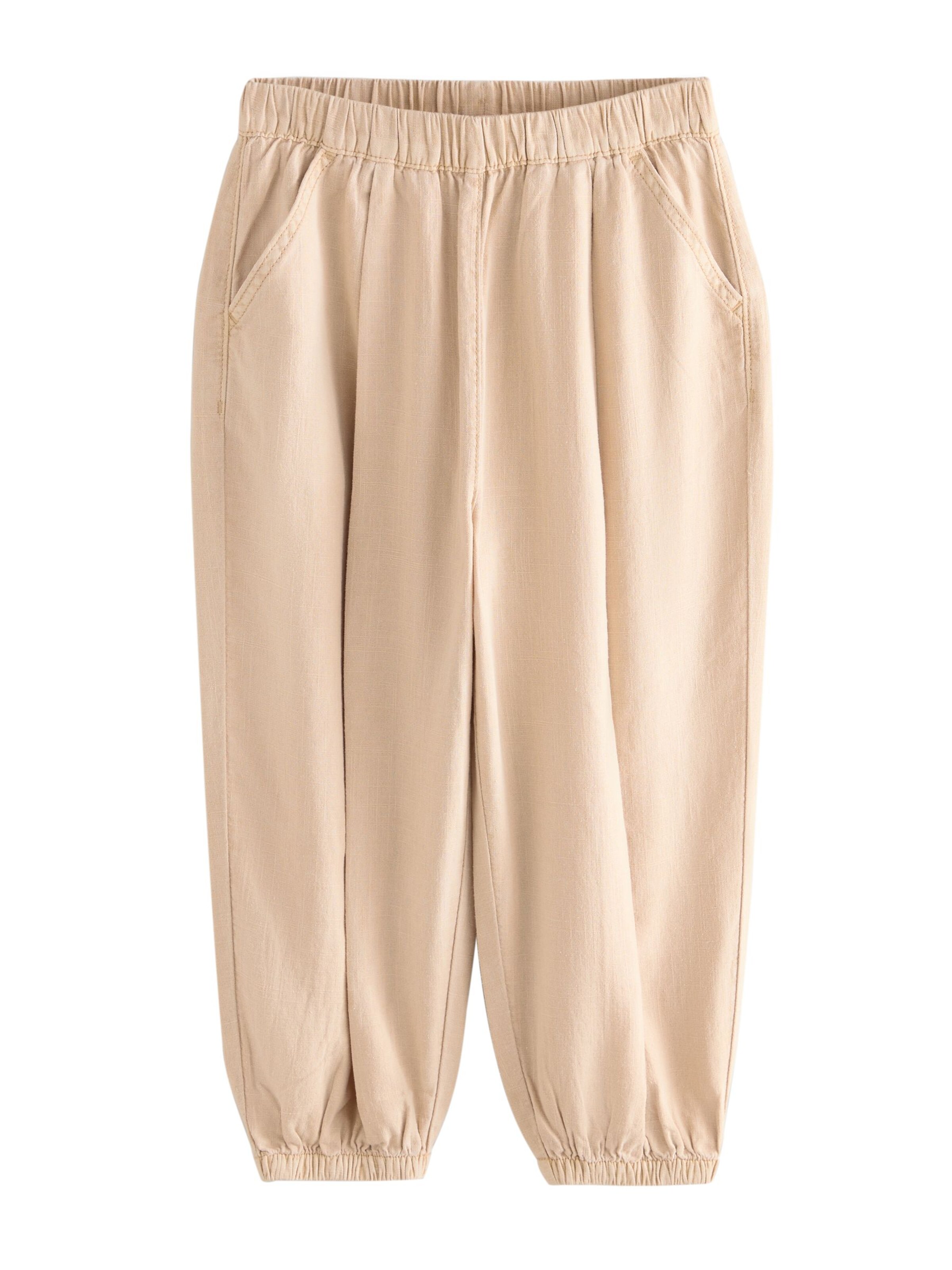 Next Tapered Broek in Beige: voorkant