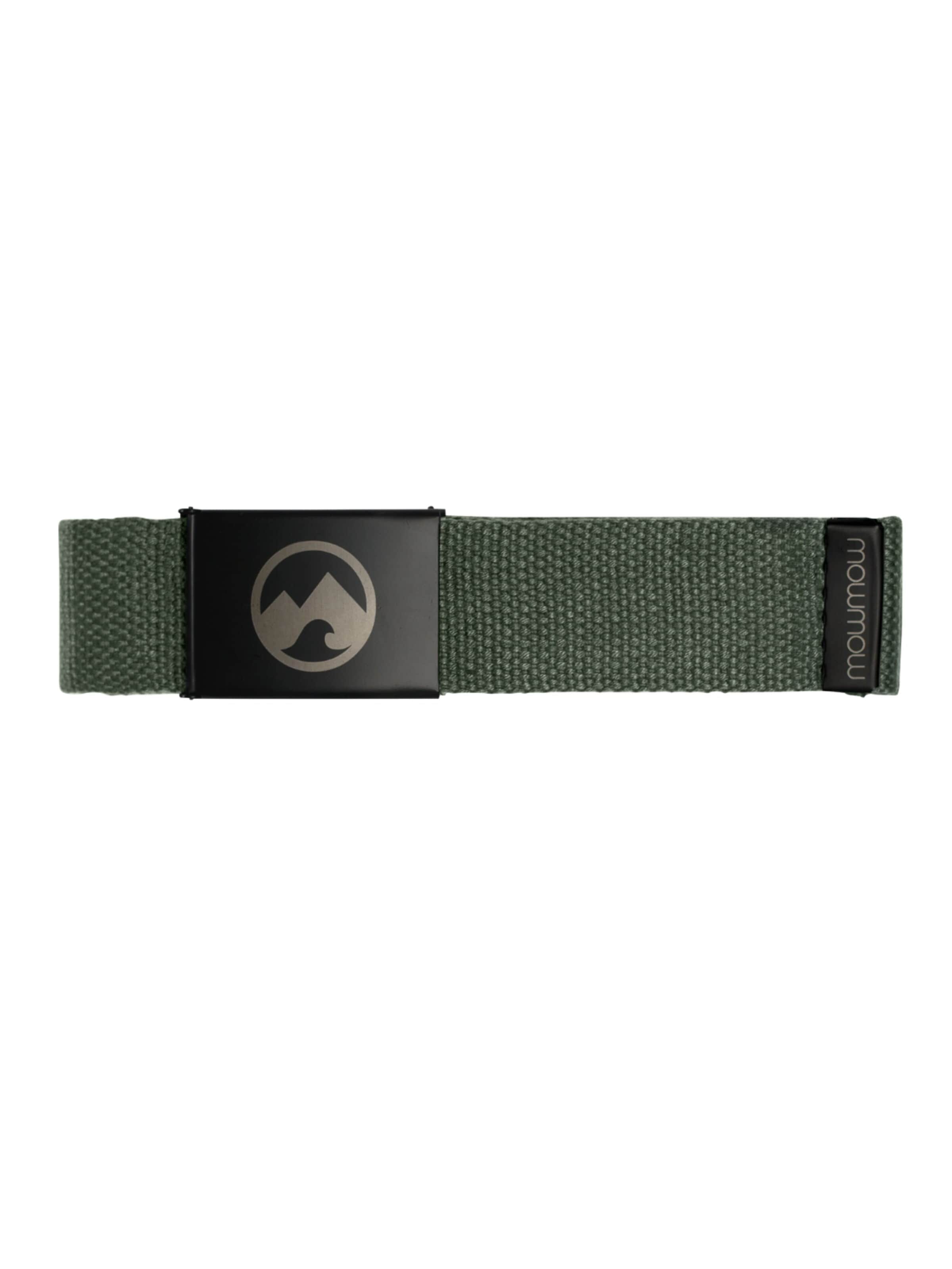 Mowmow - Cinturón deportivo 'MowMow Belt - Canvas - Aluminum Buckle - 125 cm - Men - Women - Black' en verde